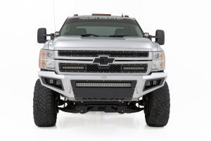 GMC Sierra 2500 HD LED Light - Ditch Mount - Rough Country - White DRL - Black - '07-'14
